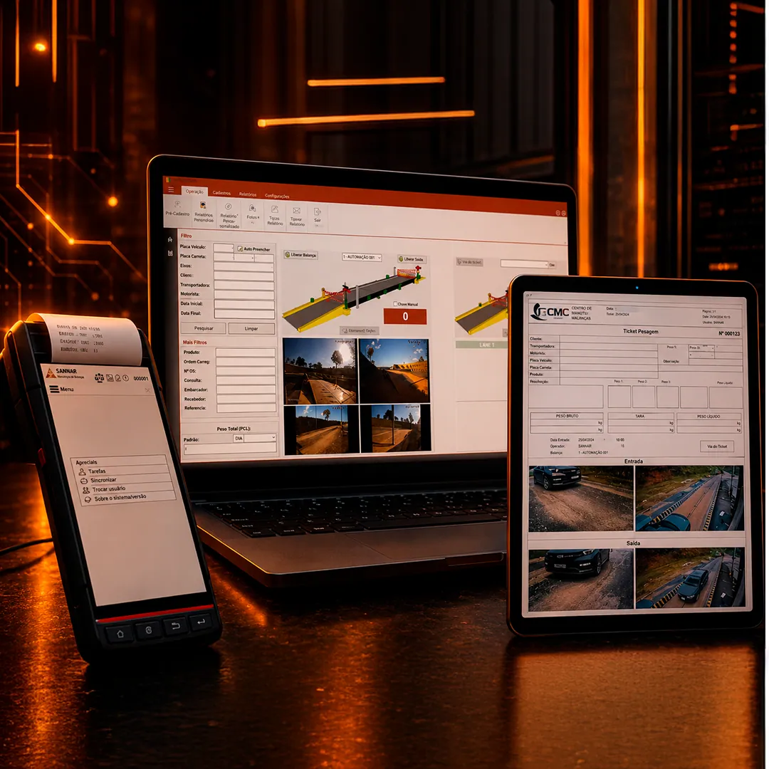 Ticket e relatórios automáticos SannarTech com foto real